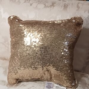 Waterford Gold Sequin Pillow